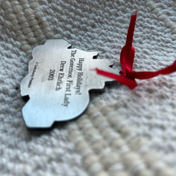 2003 Maryland Governor Ehrlich Pewter Holiday Ornament Christmas MD Republican - Picture 10 of 14